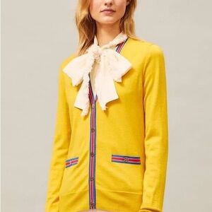 Tory Burch Yellow Blazer with Classic Silhouette